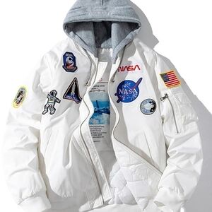 White NASA Bomber Jacket